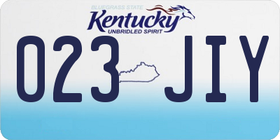 KY license plate 023JIY