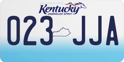 KY license plate 023JJA