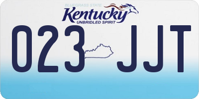 KY license plate 023JJT