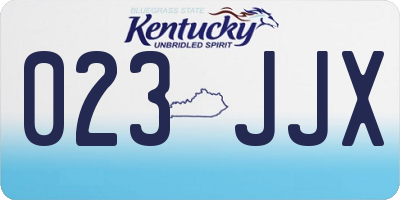 KY license plate 023JJX