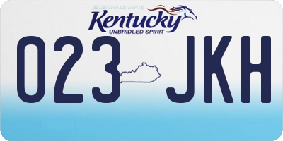 KY license plate 023JKH