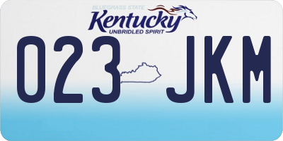 KY license plate 023JKM