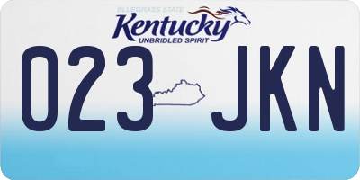 KY license plate 023JKN