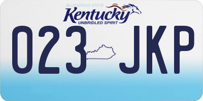 KY license plate 023JKP