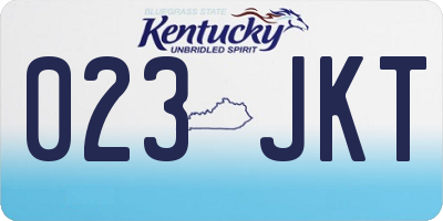KY license plate 023JKT