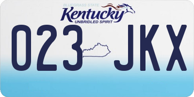 KY license plate 023JKX