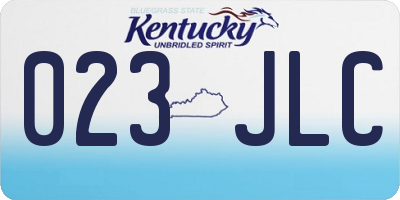 KY license plate 023JLC