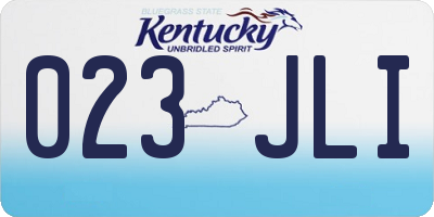 KY license plate 023JLI