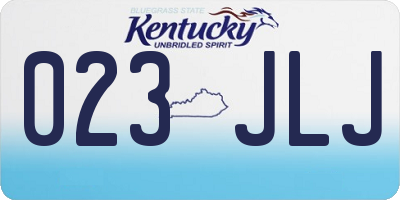 KY license plate 023JLJ