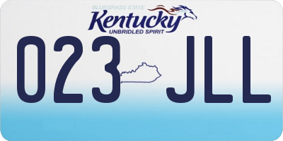 KY license plate 023JLL