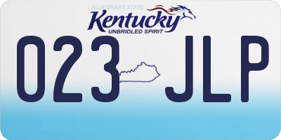 KY license plate 023JLP