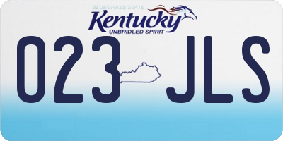 KY license plate 023JLS