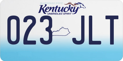 KY license plate 023JLT