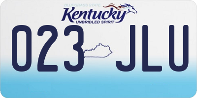 KY license plate 023JLU