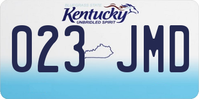 KY license plate 023JMD