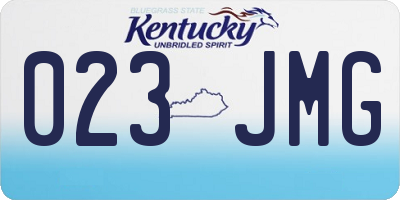 KY license plate 023JMG