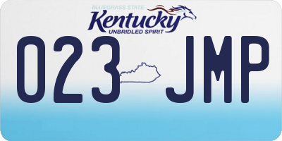 KY license plate 023JMP