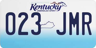 KY license plate 023JMR