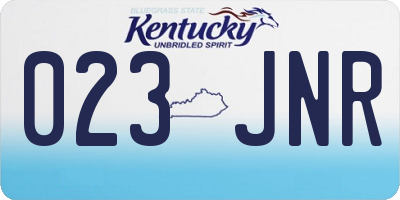 KY license plate 023JNR