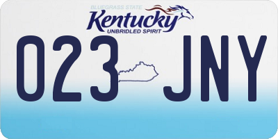 KY license plate 023JNY