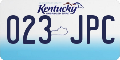 KY license plate 023JPC