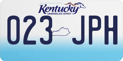 KY license plate 023JPH