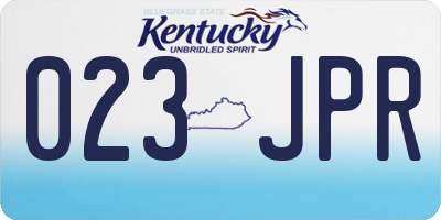 KY license plate 023JPR