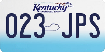 KY license plate 023JPS