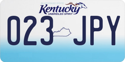 KY license plate 023JPY