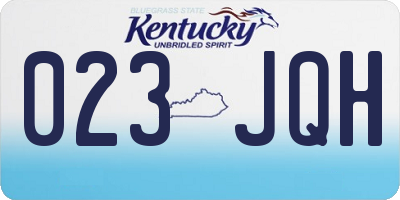 KY license plate 023JQH