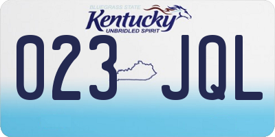 KY license plate 023JQL