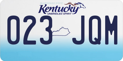 KY license plate 023JQM