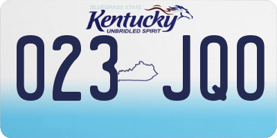 KY license plate 023JQO