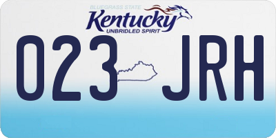 KY license plate 023JRH