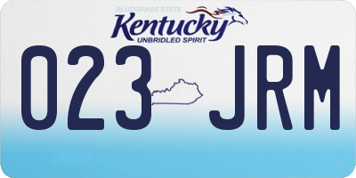 KY license plate 023JRM