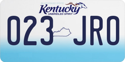 KY license plate 023JRO