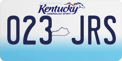KY license plate 023JRS