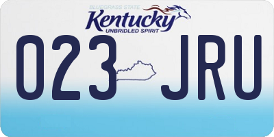 KY license plate 023JRU