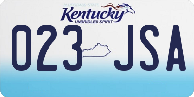 KY license plate 023JSA