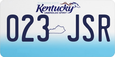 KY license plate 023JSR