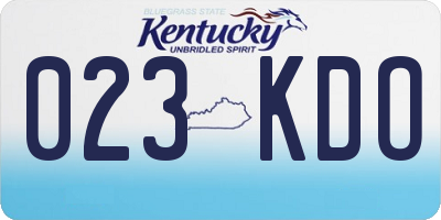 KY license plate 023KDO