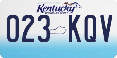 KY license plate 023KQV