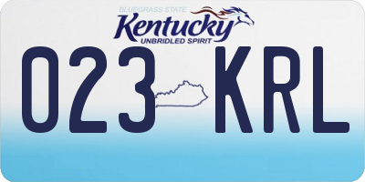 KY license plate 023KRL