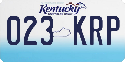 KY license plate 023KRP