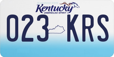 KY license plate 023KRS