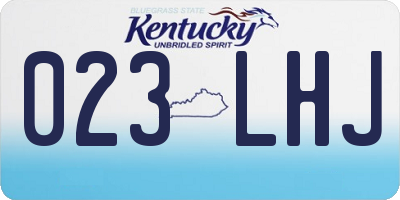 KY license plate 023LHJ