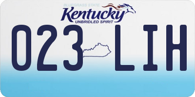 KY license plate 023LIH