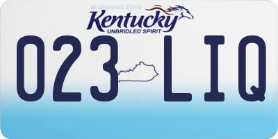 KY license plate 023LIQ