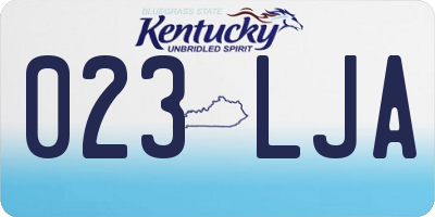 KY license plate 023LJA