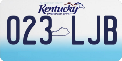 KY license plate 023LJB